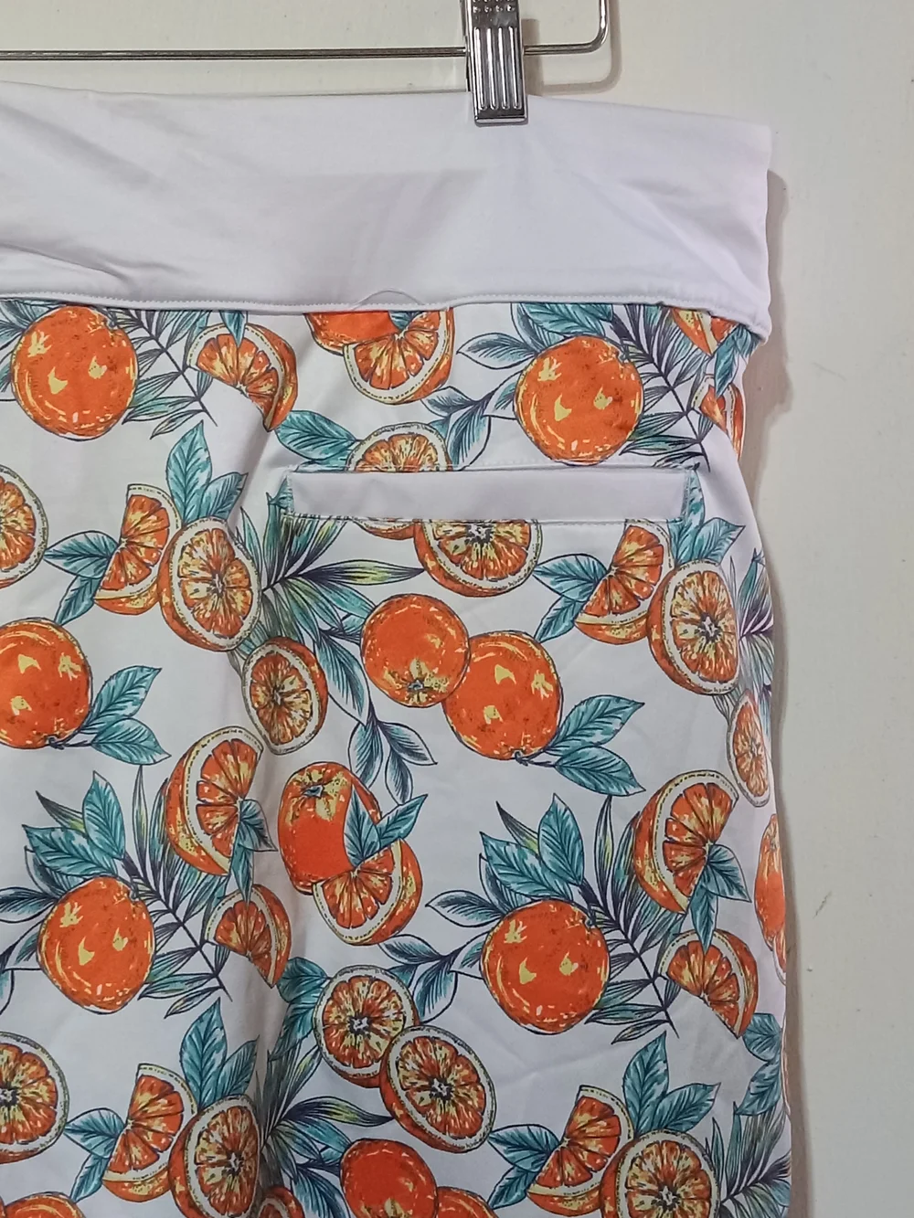 Coral Bay Orange & Teal Citrus Print Golf Skirt